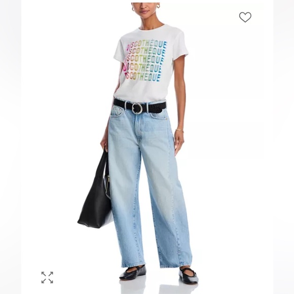 MOTHER NEW THE FULL PIPE FLOOD HIGH RISE BARREL JEANS IN BACK PEDAL SIZE 30 - Picture 2 of 14